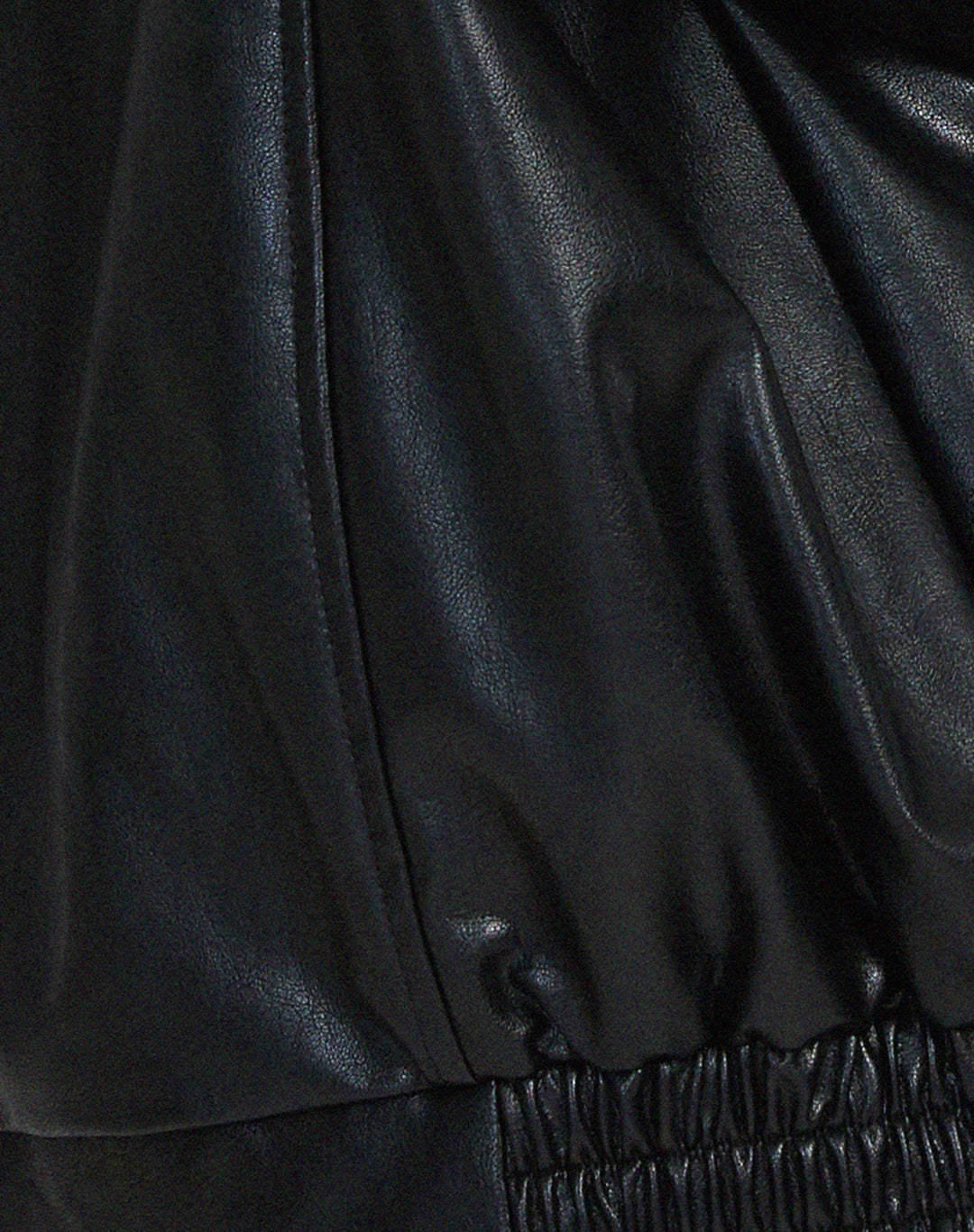 Veste Oversize Effet Cuir à Fermeture Zippée