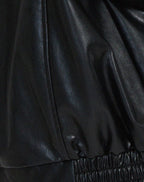 Veste Oversize Effet Cuir à Fermeture Zippée