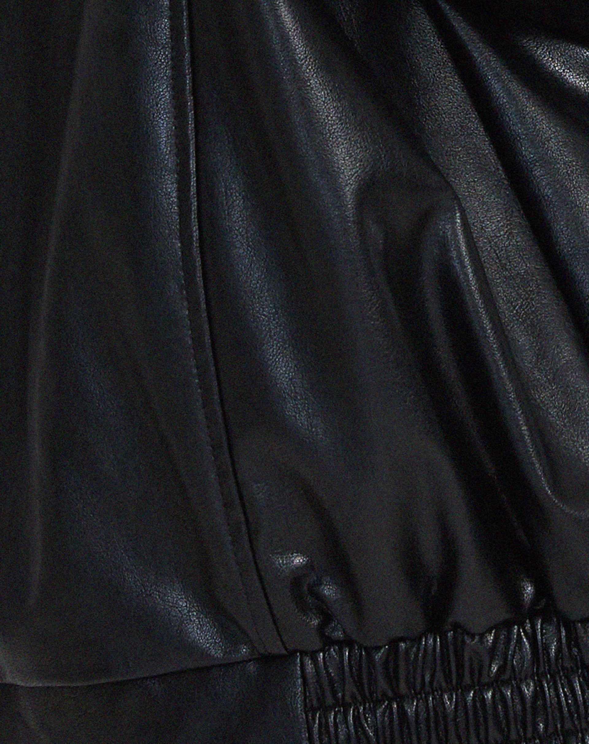 Veste Oversize Effet Cuir à Fermeture Zippée