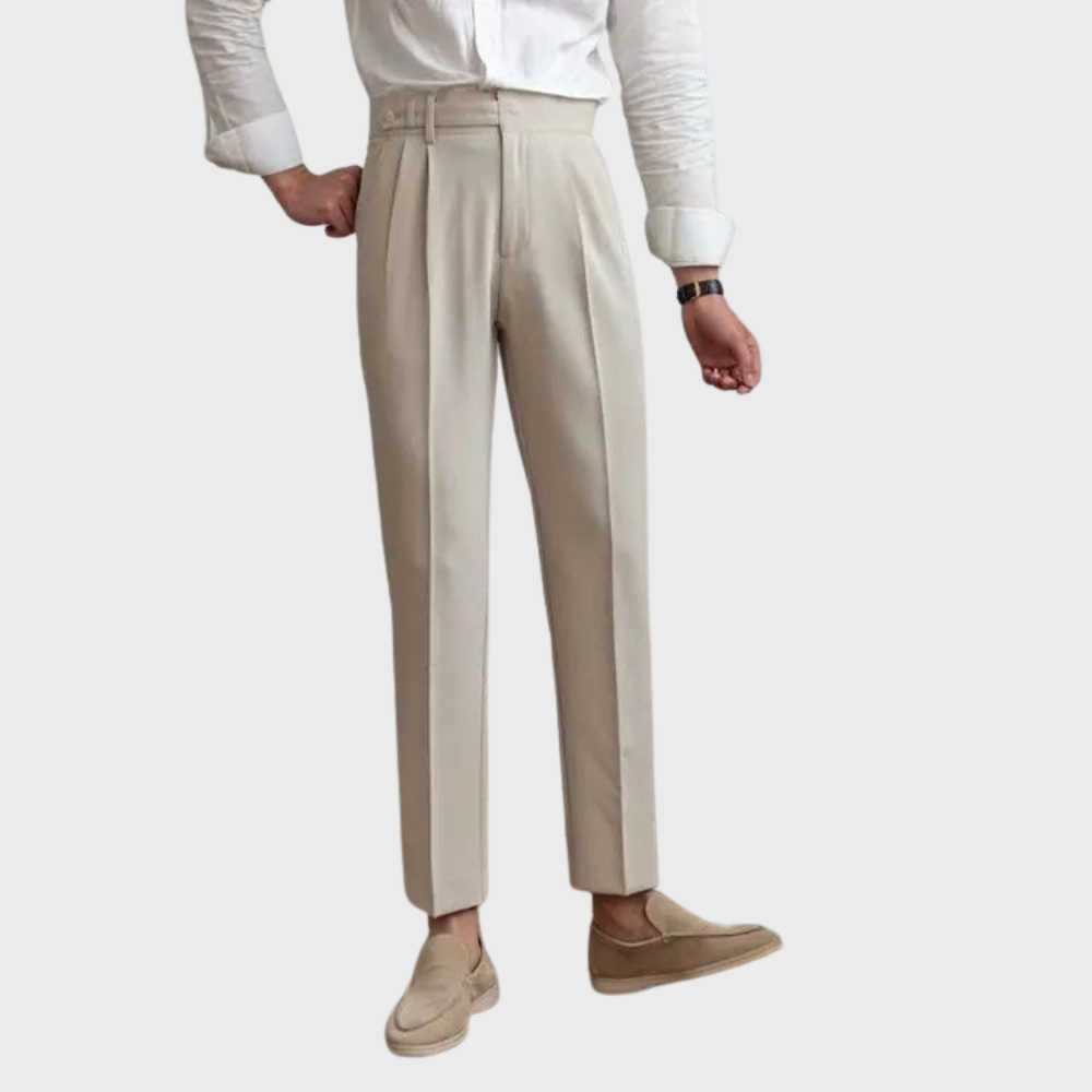 Pantalon Homme Plissé Élégance Tailleur