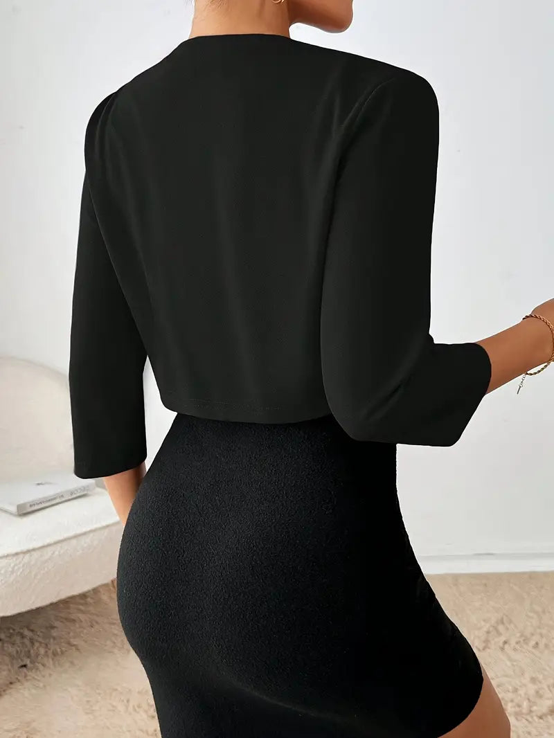 Boléro Court Femme à Coupe Structurée