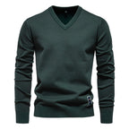 Pull Col V Ajusté Confort Doux et Style Élégant