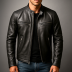Veste en Cuir Élégante Coupe Moderne et Confort Premium
