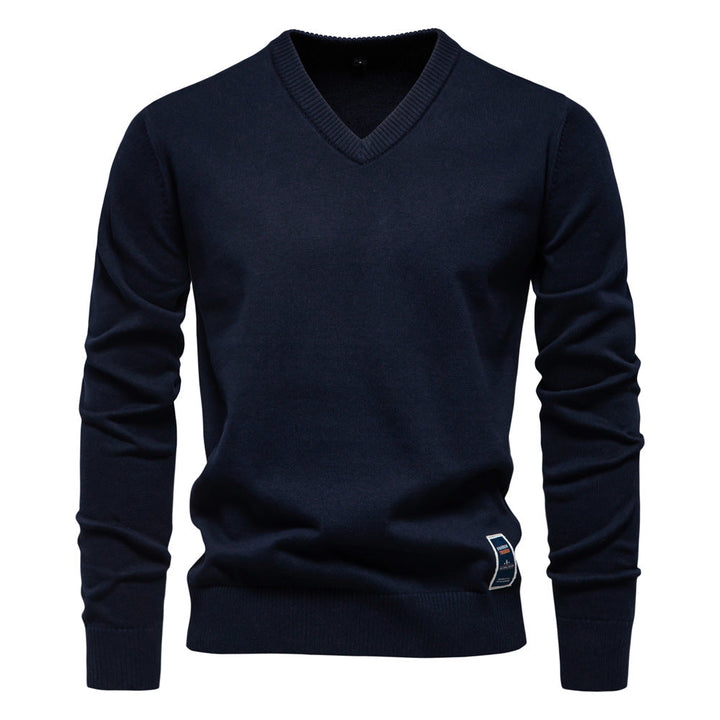 Pull Col V Ajusté Confort Doux et Style Élégant