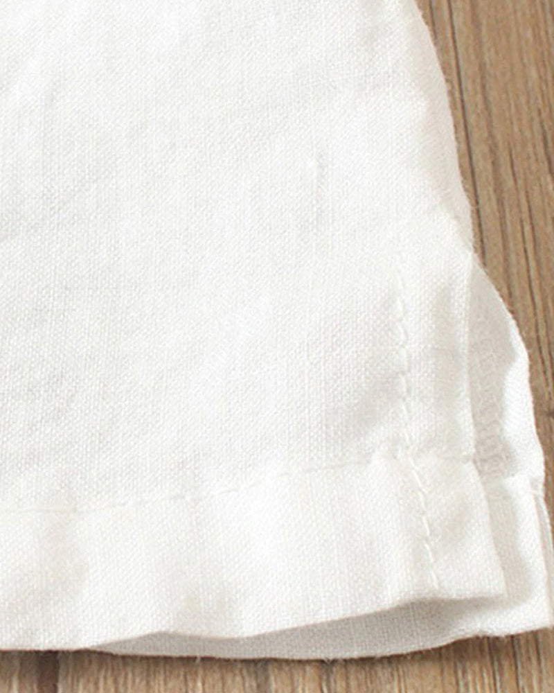 Blouse Femme Boutonnée Lin Décontractée
