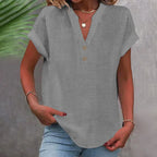 Blouse Femme Col Boutonné Décontractée
