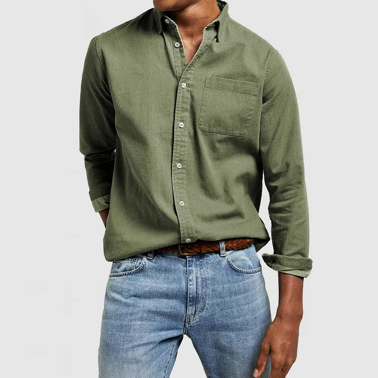 Chemise Homme Lin Casual Élégant