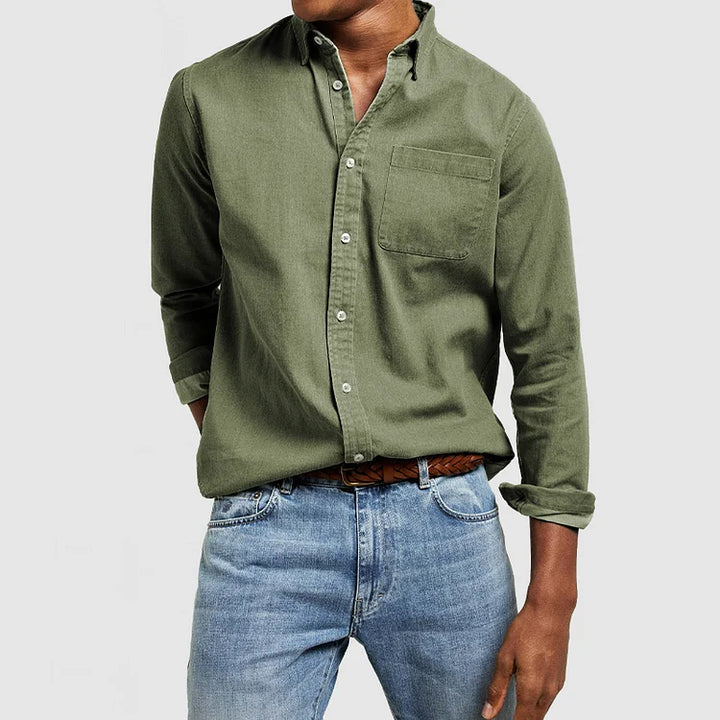 Chemise Homme Lin Casual Élégant