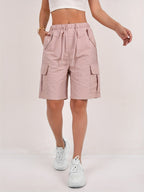Short Cargo Taille Haute Femme
