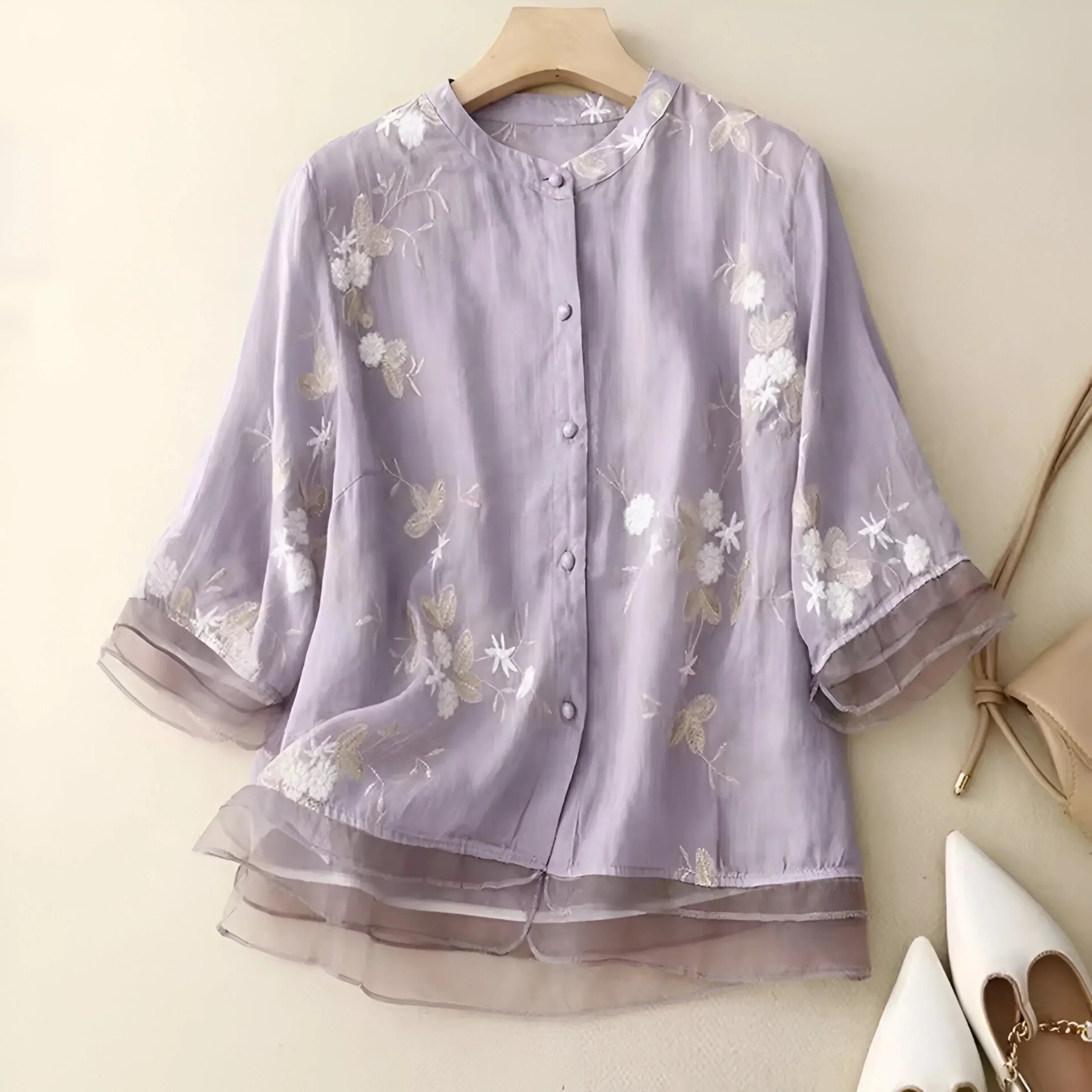 Blouse Femme Brodée Élégance Bohème