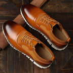 Chaussures en Cuir Élégantes Semelle Sport Confort et Style Moderne