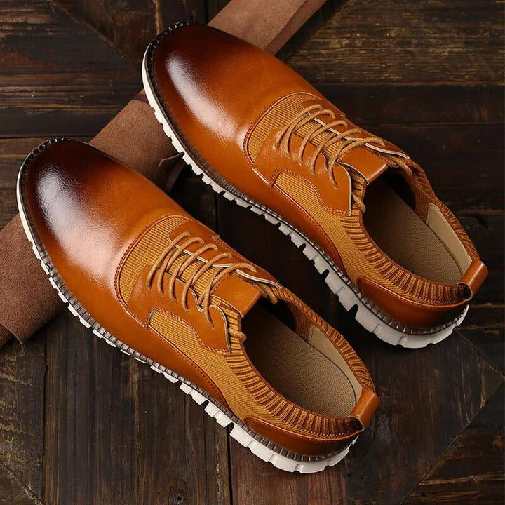 Chaussures en Cuir Élégantes Semelle Sport Confort et Style Moderne