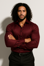 Chemise Homme Ajustée Élégance Premium