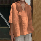 Blouse Femme Lin Oversize Décontractée