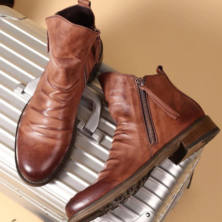 Bottes en Cuir Élégantes Confort Durable et Style Classique