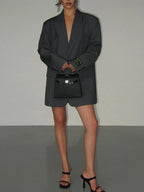 Blazer Oversize Femme à Coupe Tailleur