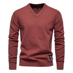Pull Col V Ajusté Confort Doux et Style Élégant