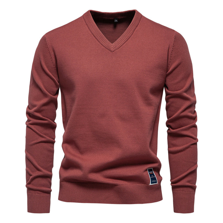 Pull Col V Ajusté Confort Doux et Style Élégant