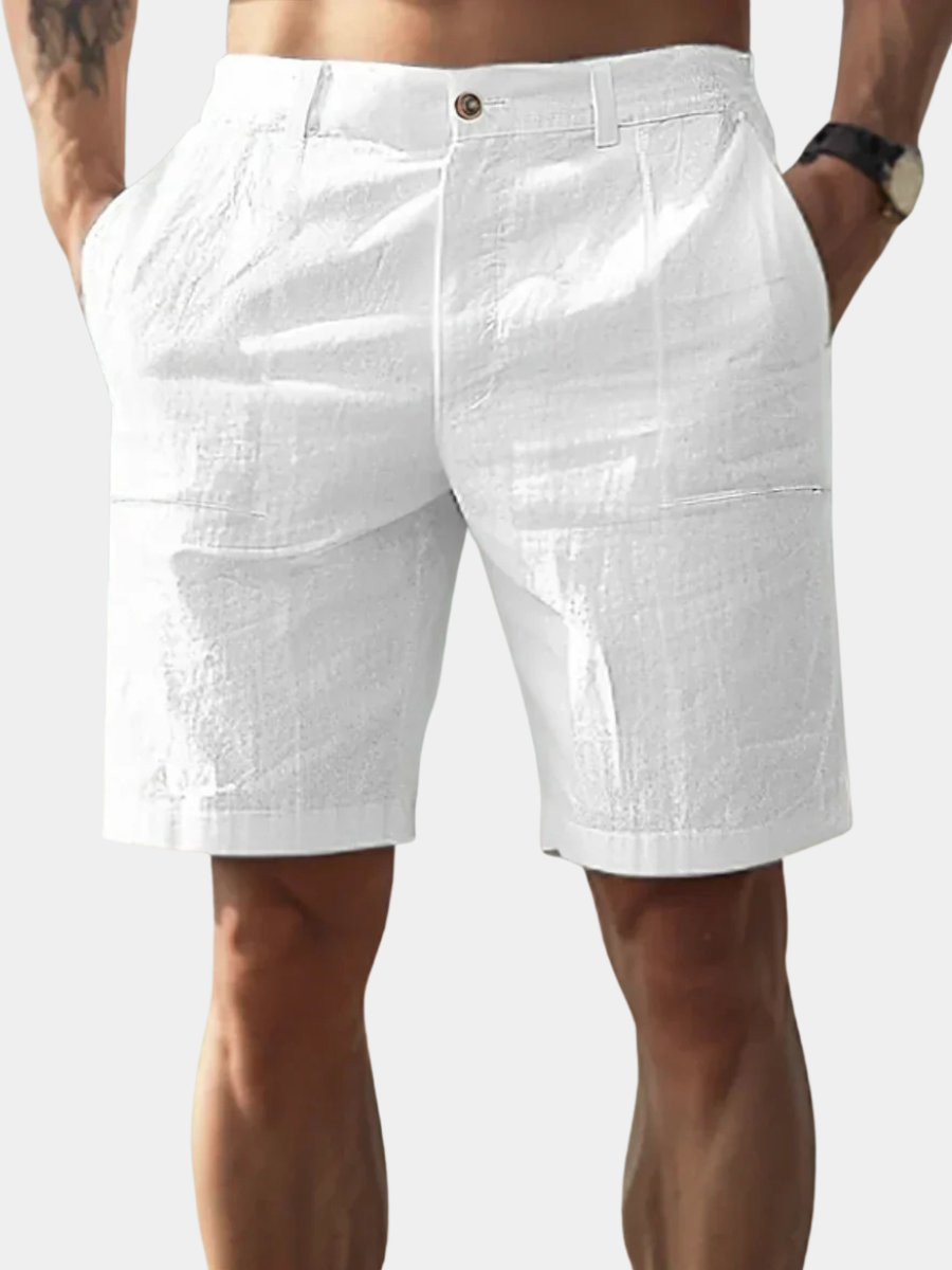 Short Chino Homme Classique à Coupe Droite