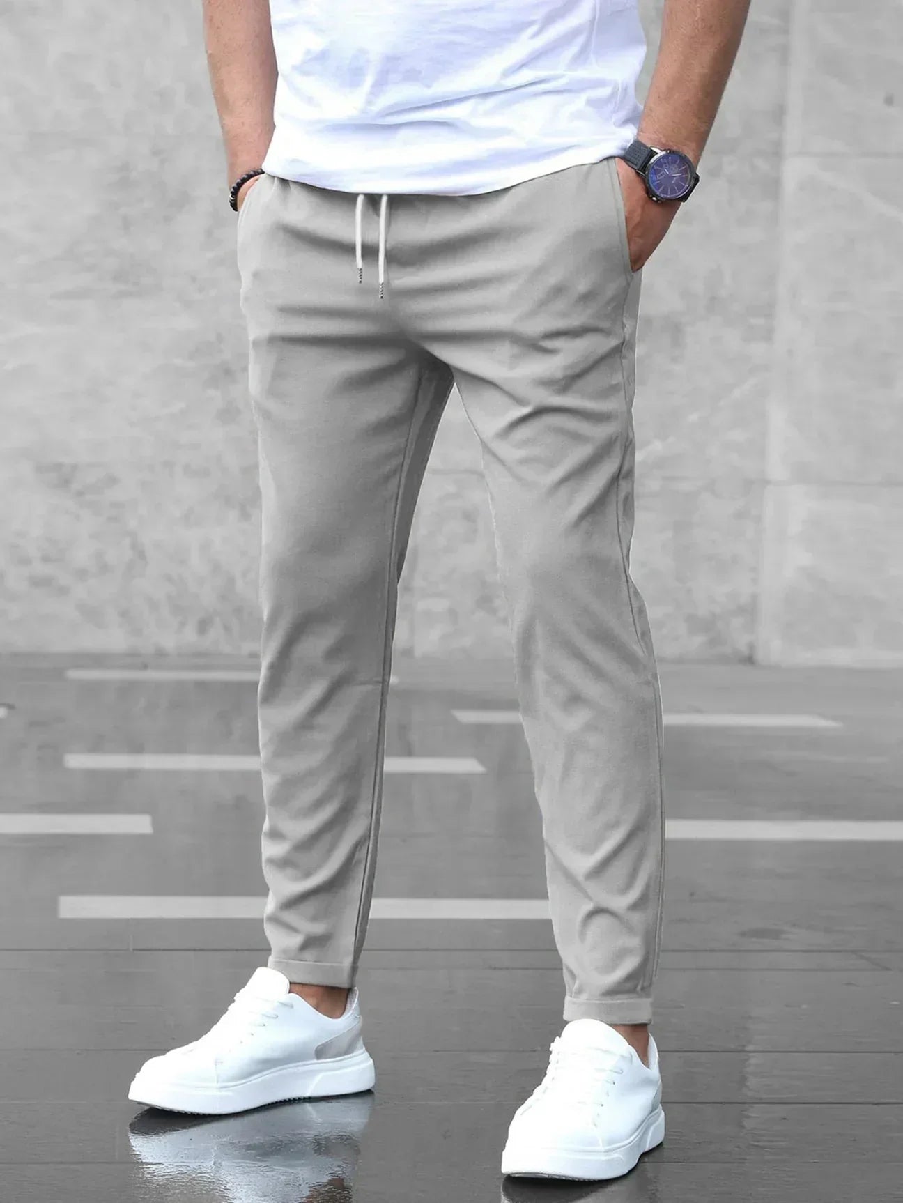 Pantalon Homme Chino Coupe Élégante