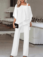 Ensemble Haut Asymétrique et Pantalon Large