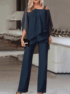 Ensemble Haut Asymétrique et Pantalon Large