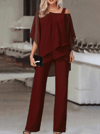 Ensemble Haut Asymétrique et Pantalon Large