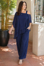 Ensemble Fluide Asymétrique et Pantalon Femme
