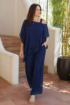 Ensemble Fluide Asymétrique et Pantalon Femme