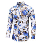 Chemise Florale Élégante Coupe Ajustée et Style Moderne