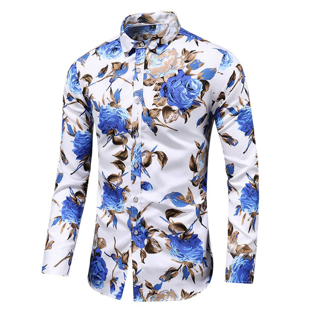 Chemise Florale Élégante Coupe Ajustée et Style Moderne