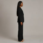Ensemble Tailleur Blazer et Pantalon à Jambes Larges