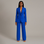 Ensemble Tailleur Blazer et Pantalon à Jambes Larges