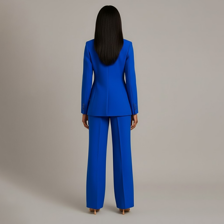 Ensemble Tailleur Blazer et Pantalon à Jambes Larges