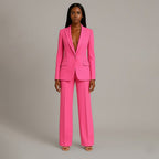 Ensemble Tailleur Blazer et Pantalon à Jambes Larges
