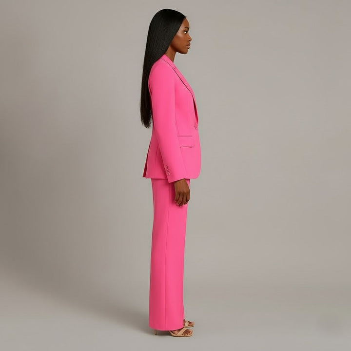 Ensemble Tailleur Blazer et Pantalon à Jambes Larges