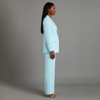 Ensemble Tailleur Blazer et Pantalon à Jambes Larges