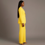 Ensemble Tailleur Blazer et Pantalon à Jambes Larges