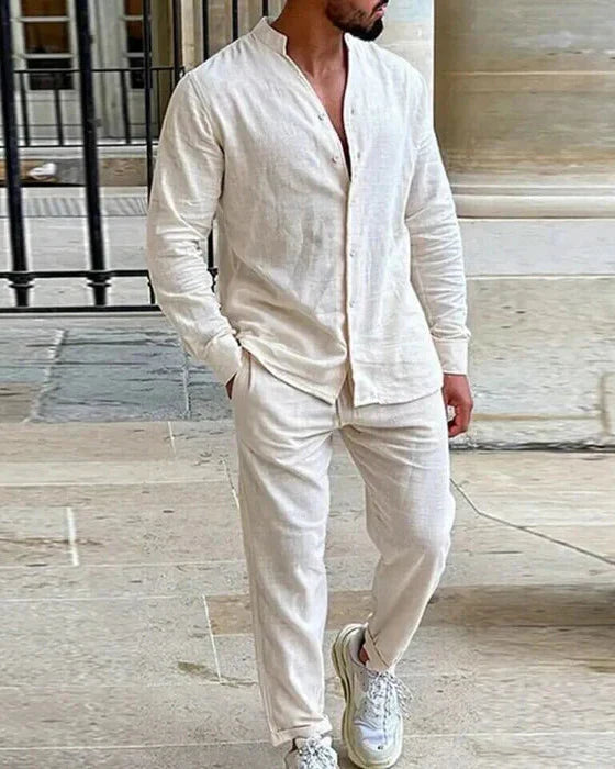 Ensemble Décontracté Chemise et Pantalon Confort Élégant et Style Moderne
