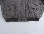 Blouson Matelassé Oversize à Col Montant