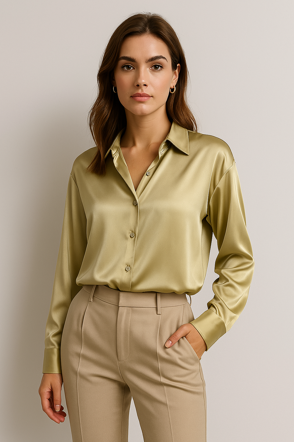 Chemisier Femme Satin Élégance Moderne