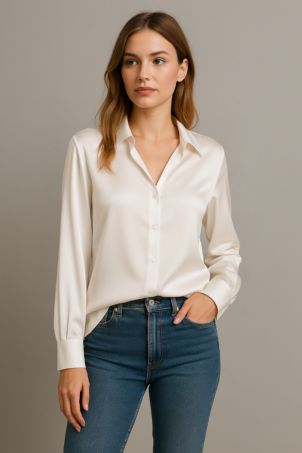 Chemisier Femme Satin Élégance Moderne