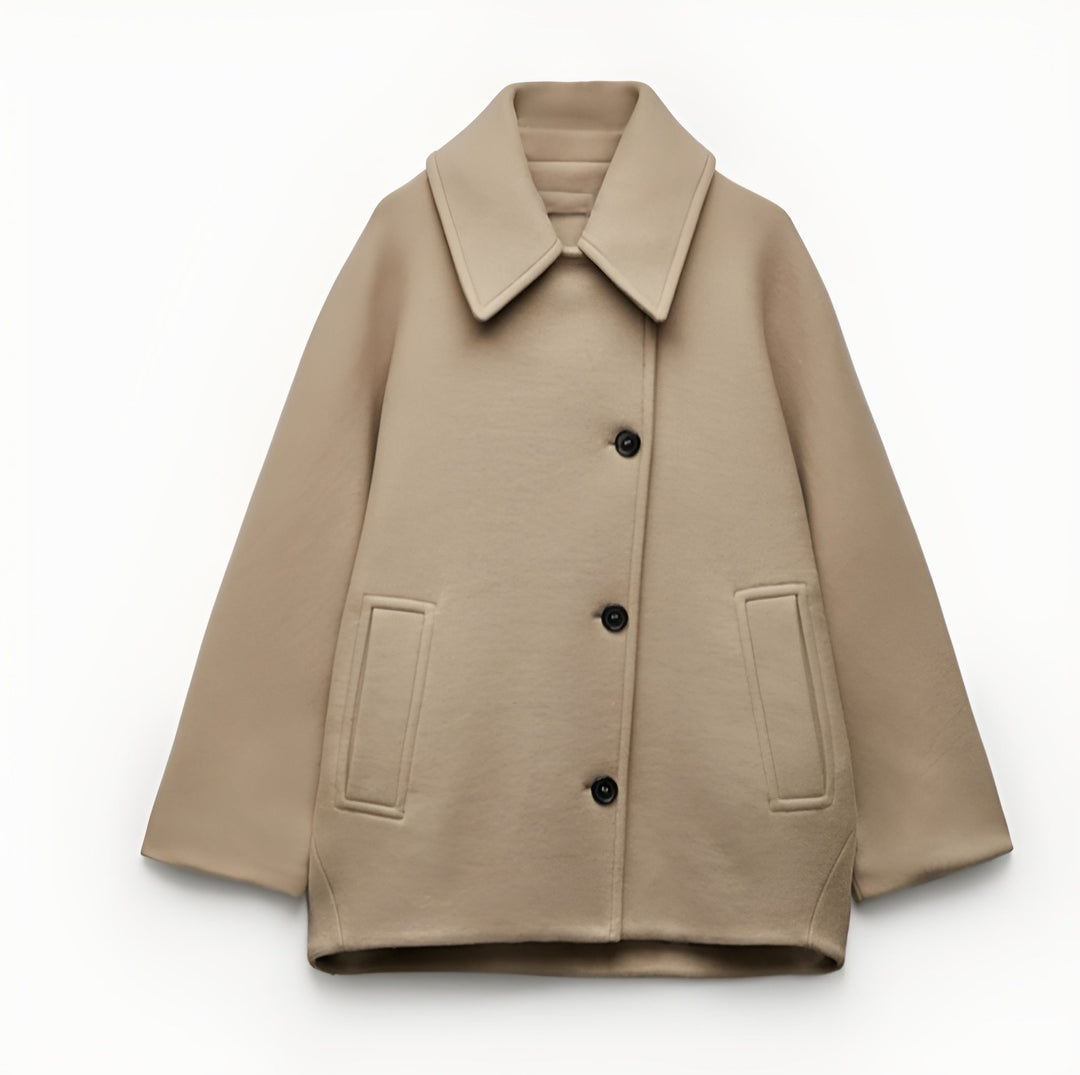 Veste Courte Oversize à Boutonnage Simple