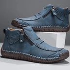 Bottines Homme en Cuir avec Fermeture Zippée