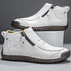 Bottines Homme en Cuir avec Fermeture Zippée