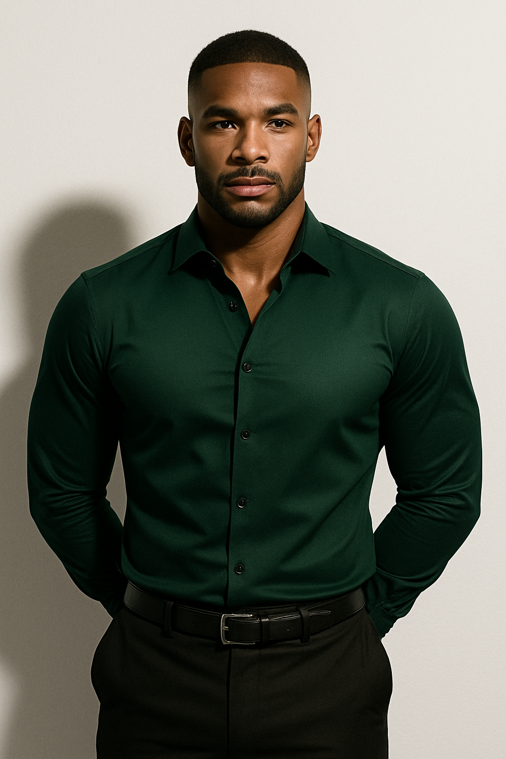 Chemise Homme Ajustée Élégance Premium