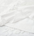Robe Courte en Dentelle Florale à Décolleté Plongeant