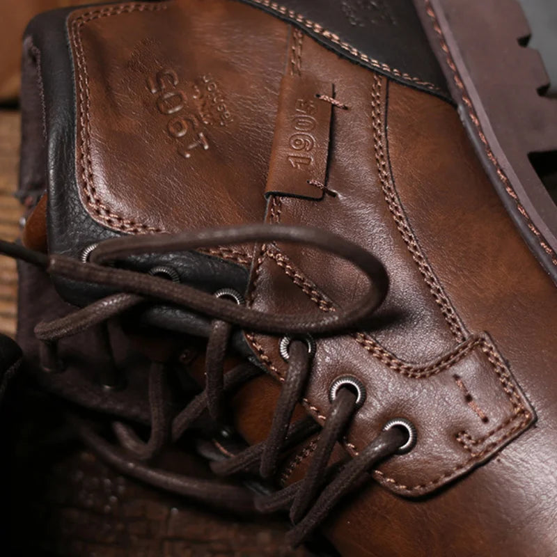 Bottines en Cuir Vintage Confort Durable et Style Authentique