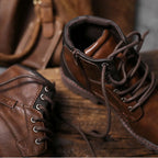 Bottines en Cuir Vintage Confort Durable et Style Authentique