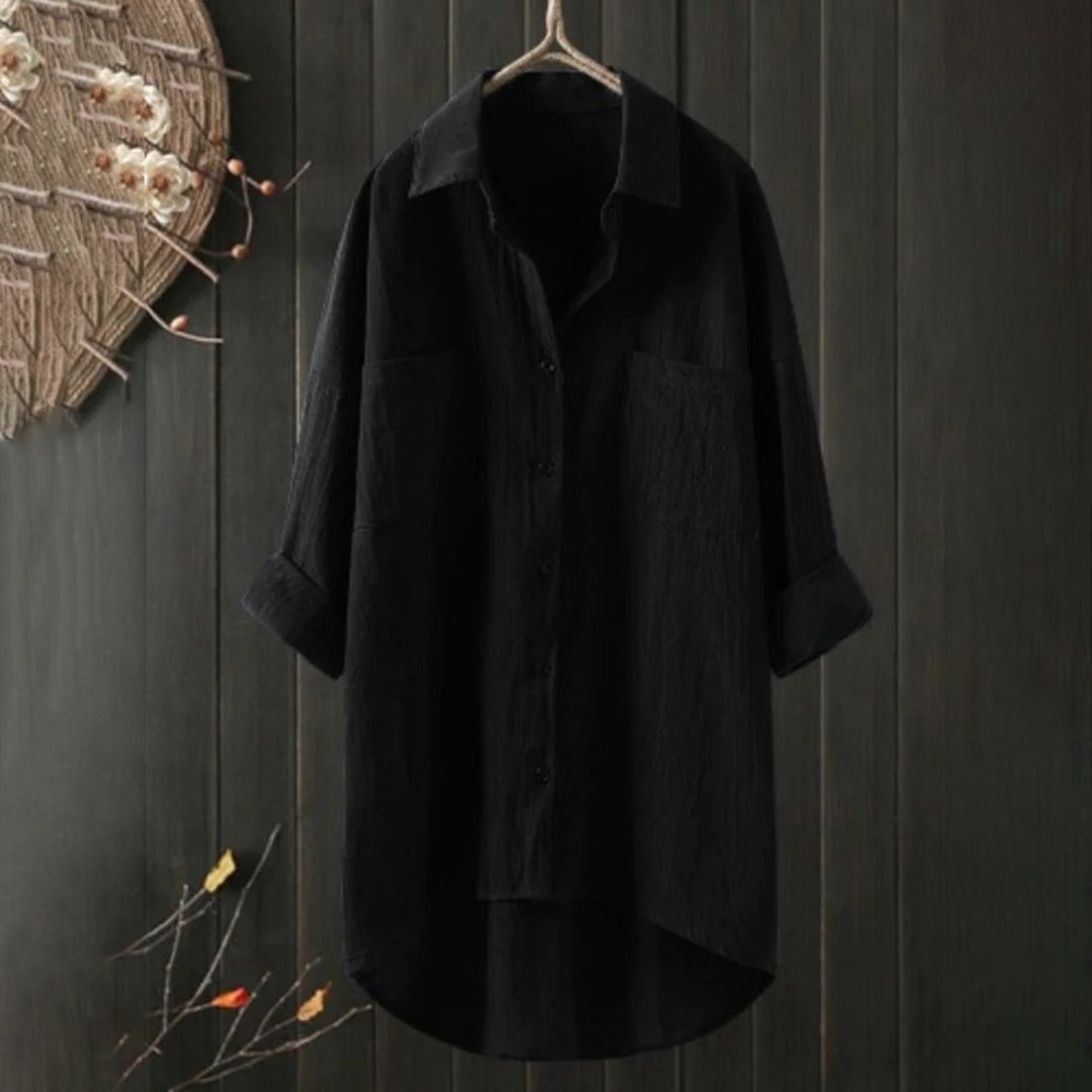 Chemisier Femme Oversize Lin Élégant